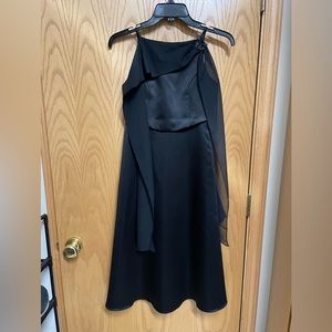 Chic Black Kids Formal Dress with Elegant Overlay